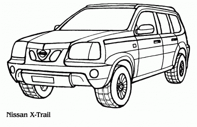 Раскраска Nissan X-trail