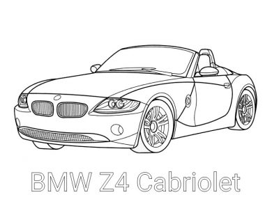 раскраска bmw z4 cabriolet